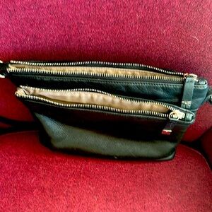 Margo black leather cross bag purse